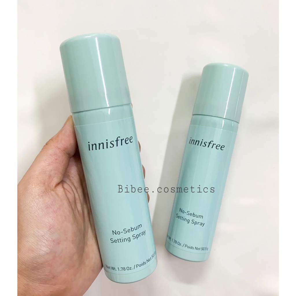 Xịt khoáng kiềm dầu, cố định lớp trang điểm Innisfree No Sebum Setting Spray 50ml