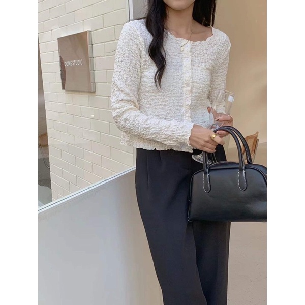 Áo khoác thun dập nhăn 11904 CHERRYCOCO