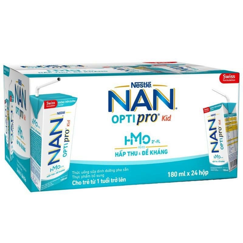 Thùng 24 Hộp Sữa Dinh Dưỡng Nan Optimum Pro - 185ml ( giá trừ KM )