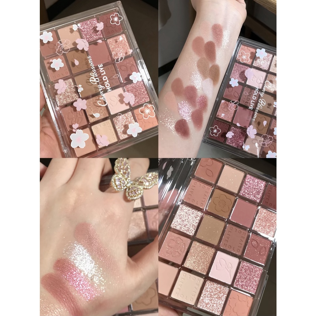 Bảng Phấn Mắt 20 Ô HOLD LIVE Hoa Anh Đào Flowers Sakura HL548 - HOLDLIVE
