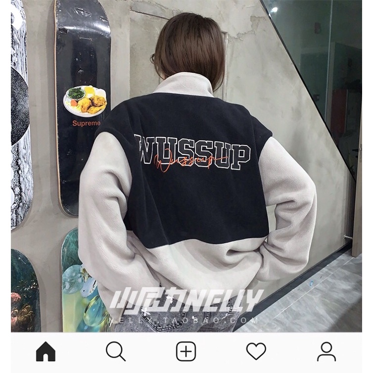 Áo khoác nelly nỉ bông chất dày dặn sale (có sẵn) wussup wk007 | BigBuy360 - bigbuy360.vn