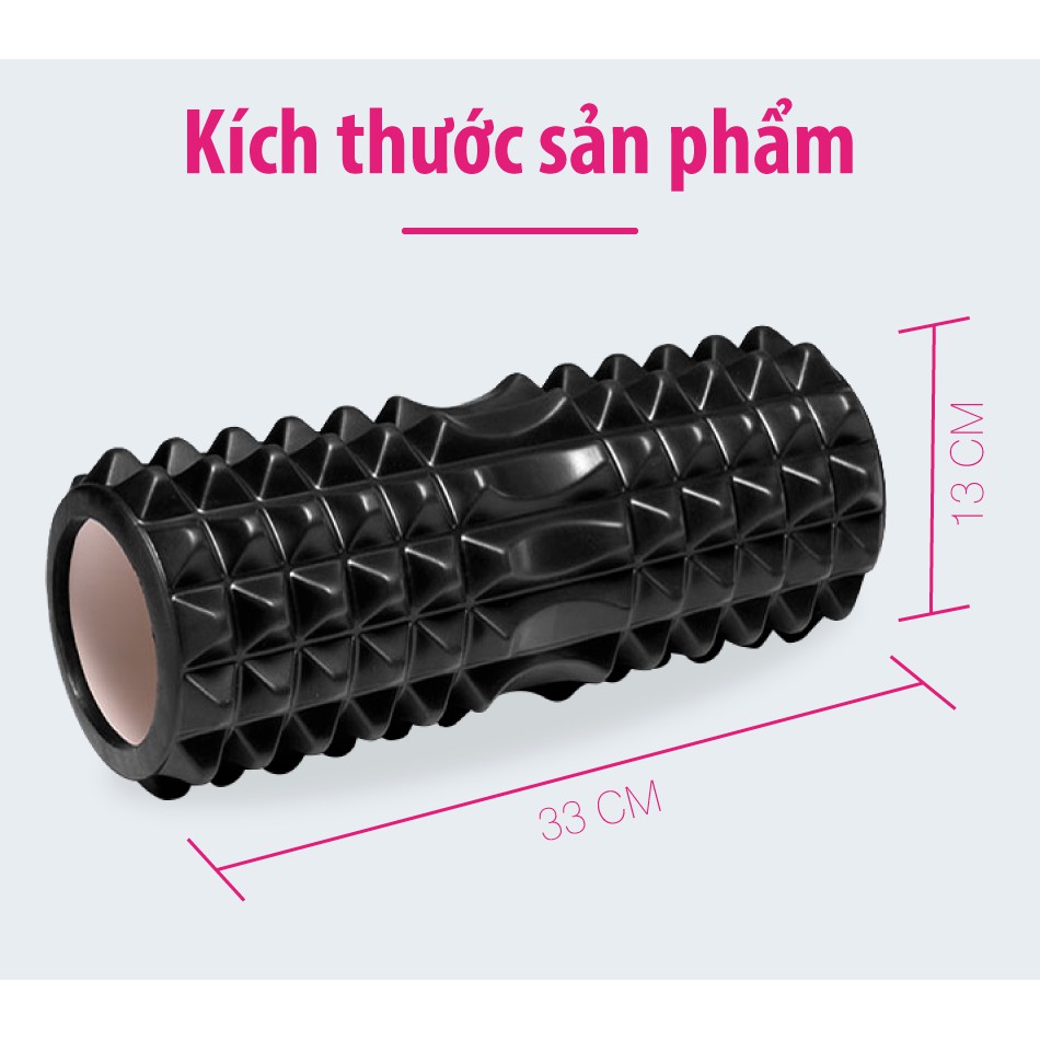 BG Con Lăn Massage Ống Lăn Dãn Cơ Foam Roller Tập Gym/Yoga/Thể Hình thiết kế mới BLUE