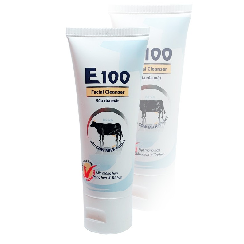 Sữa Rửa Mặt E100 Tinh Chất Sữa Bò 80ml