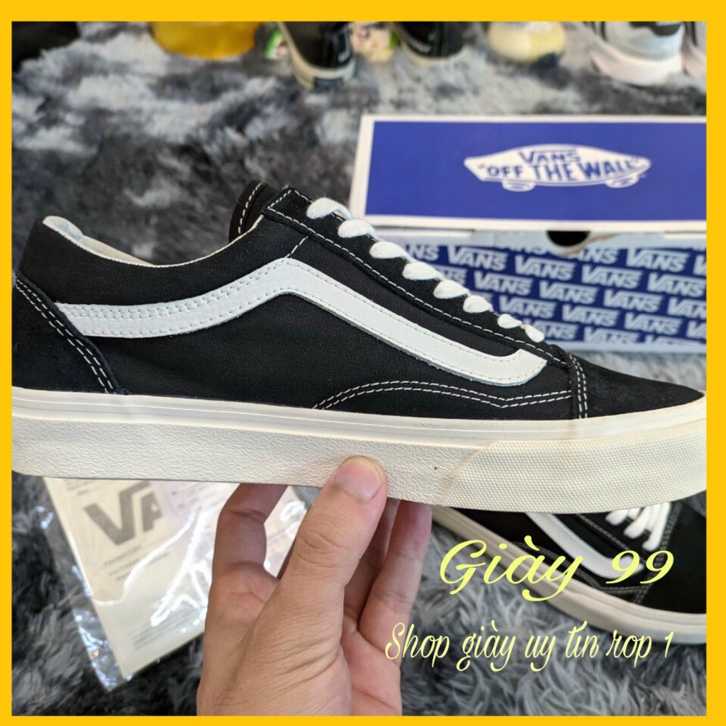 [Hot Trend] Giày thể thao van vault old skool đen kẻ tráng nhung ni cao cấp -  Trang Anh Fashion