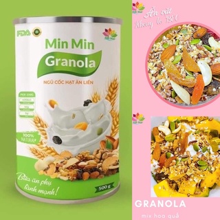 Ngũ cốc hạt ăn liền Granola Min Min, ngũ cốc dinh dưỡng dạng hạt ăn liền