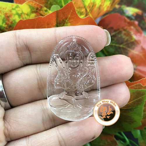 ♥️Freeship 99k TQ_Mặt Dây Chuyền Phật Bản Mệnh Hư Không Tạng Lưu Ly Trắng