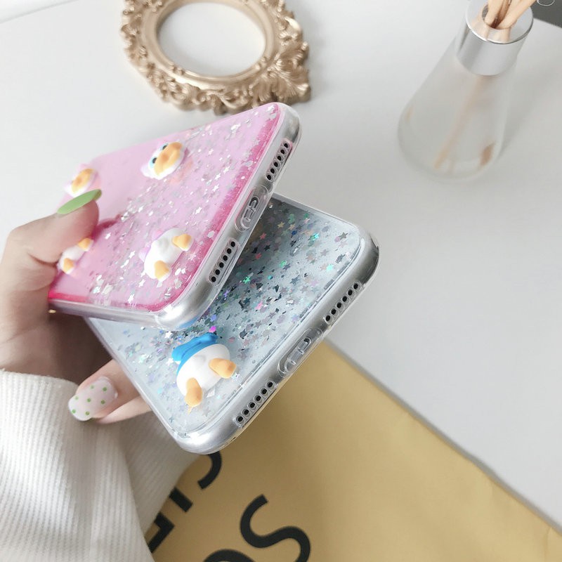Ốp lưng Redmi Note 10 9 9S 9A 9T 8 8A 7 7A 6 Pro POCO M3 X3 NFC Xiaomi MI 10T A2 Lite 3D Lovers Cartoon Cute Duck Soft TPU Case