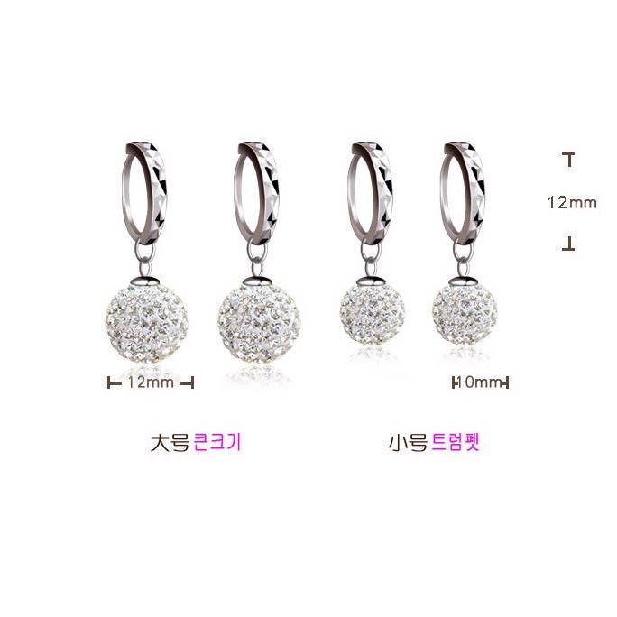 Đôi Khuyên Tai Mạ Bạc Đính Đá Thời Trang Cho Nữ