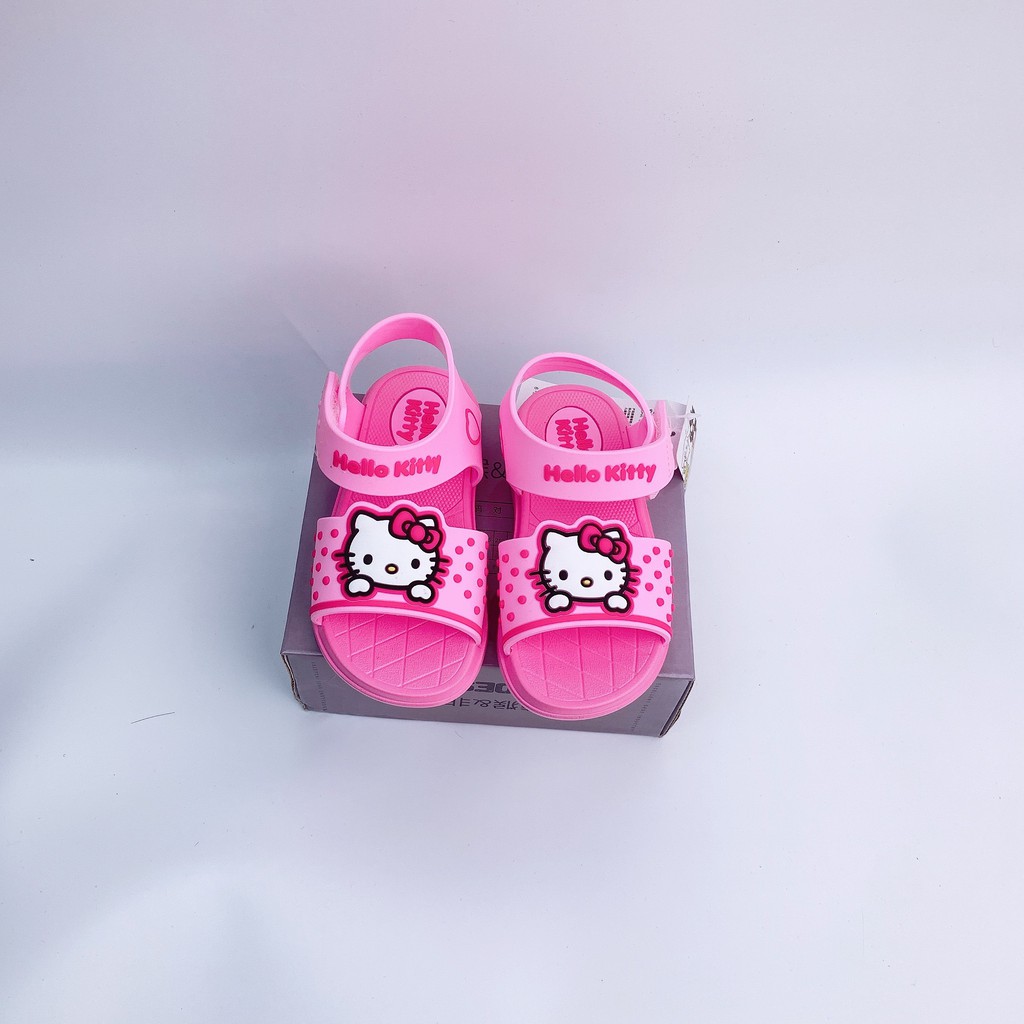 Giày Sandal Cho Bé Gái Mèo Kitty Màu Hồng Minchu Kids SD04