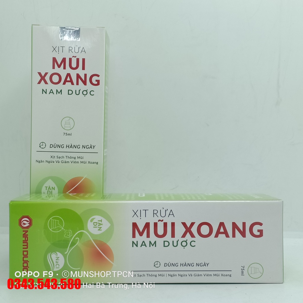 XỊT RỬA MŨI XOANG NAM DƯỢC chai 75ml dùng hàng ngày