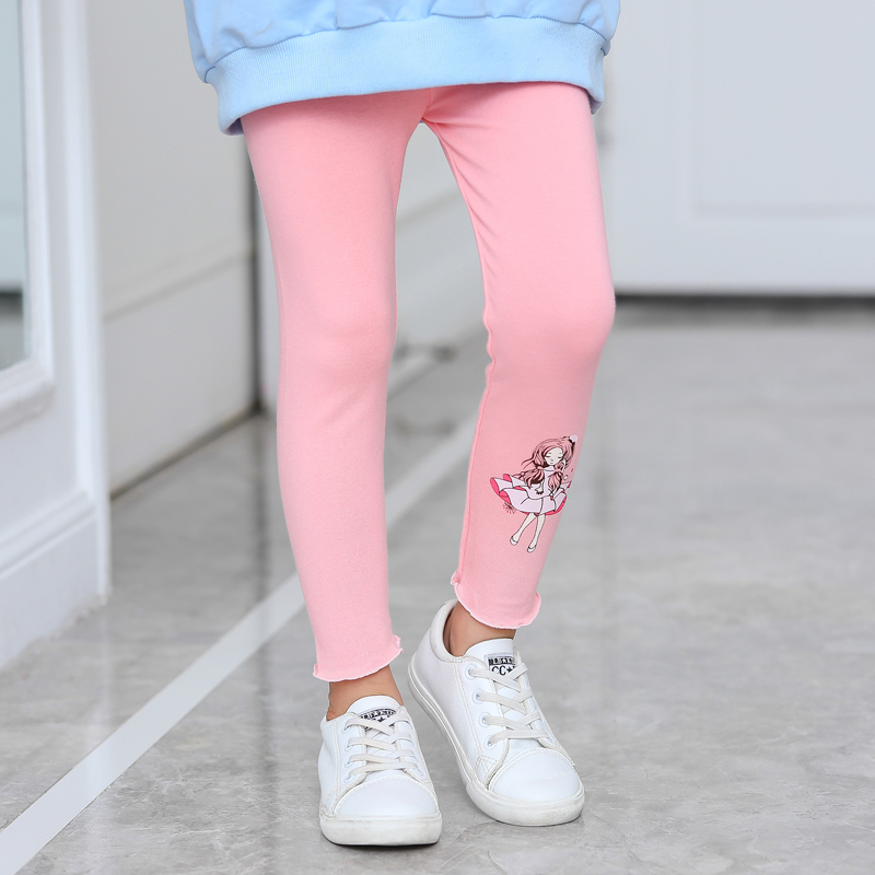 Quần Legging Cotton Hoạ Tiết Hoạt Hình Cho Bé Gái Size 100 160