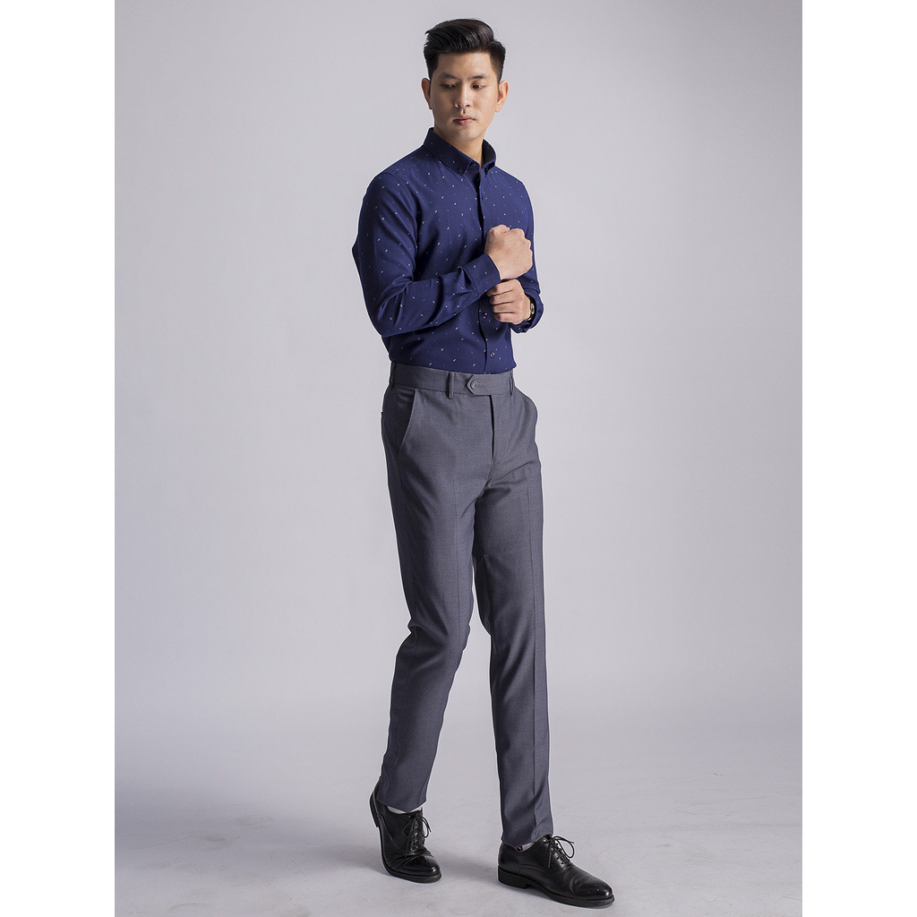 Quần Tây Nam Aristino ATR02208 Quần Âu Nam Màu Xám 66 Dáng Regular Fit Vải Polyester