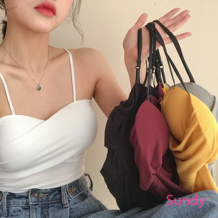 Áo Sát Nách Dây Mảnh Chất Liệu Co Giãn Phong Cách Hàn Quốc Quyến Rũ