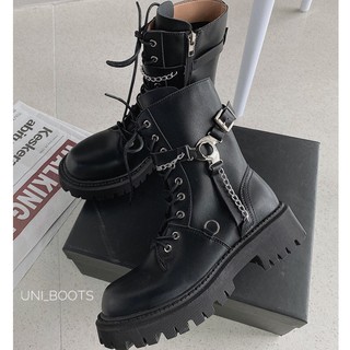 Boots gắn phụ kiện siêu ngầu-bốt đế cao bốt cổ cao- SELA BOOTS