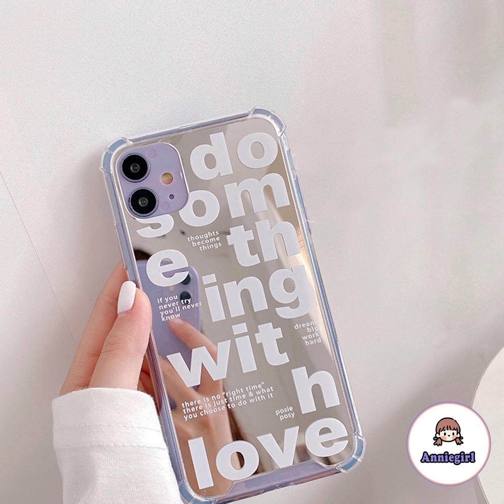 Ốp Điện Thoại Tpu Mặt Gương In Chữ Cho Iphone 14 13 12 11 Pro Max X Xs Max Xr 8 7 Plus