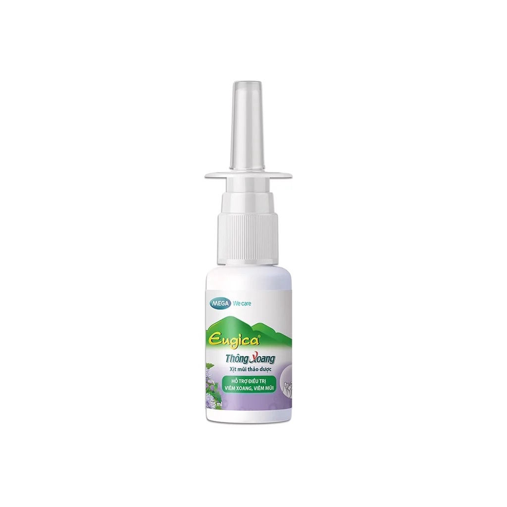 Thông Xoang Eugica (Chai 15ml) - Xịt mũi thảo dược (betadine/ eugica herbal nasal spray)