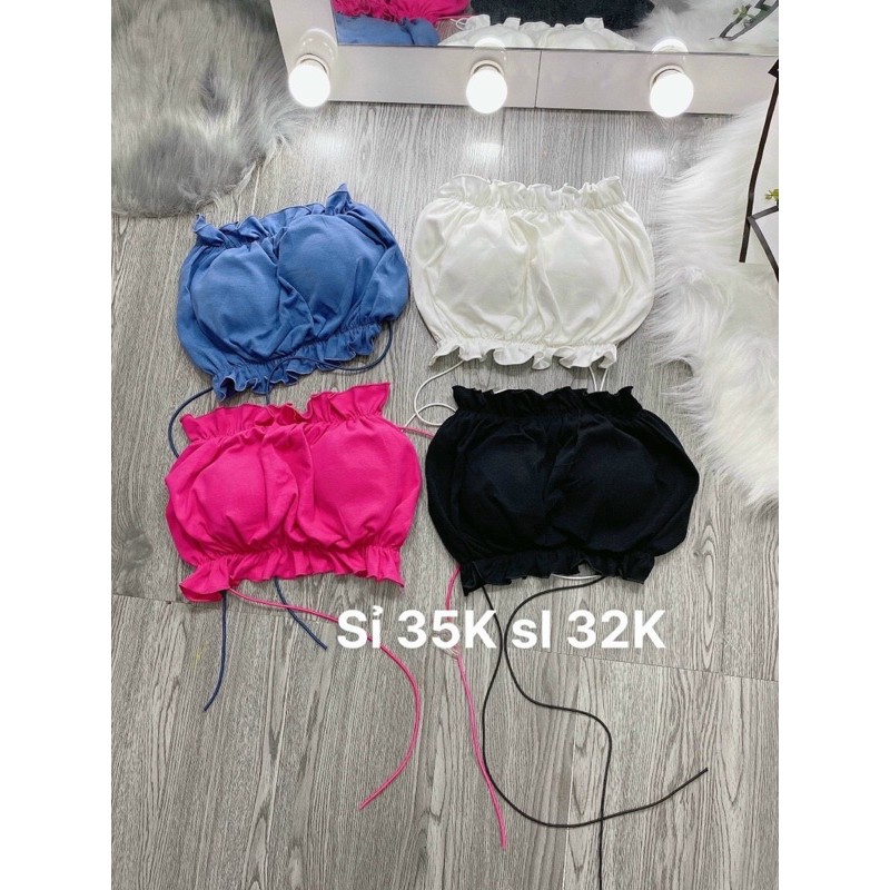 Áo Yếm Lưng Trần Dây Bún Nhún Bèo A5094