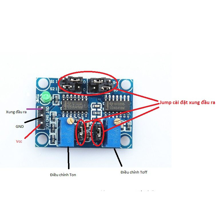 Module Phát Xung Vuông In 3V3-12VDC / OUT 5V