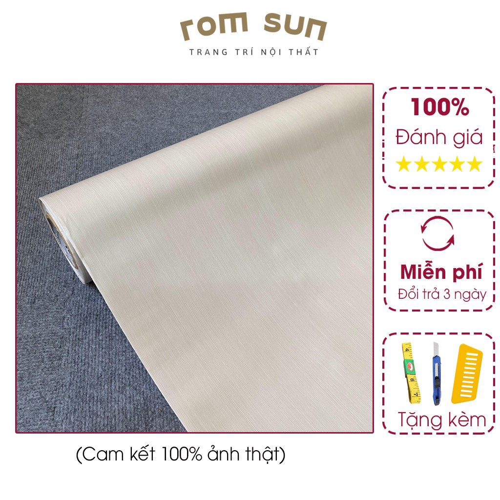 Giấy dán tường giả vân gỗ 3D 1m2 60cm chống thấm nước, decal dán bàn tủ,ghế,cửa giả gỗ trắng sẵn keo | BigBuy360 - bigbuy360.vn