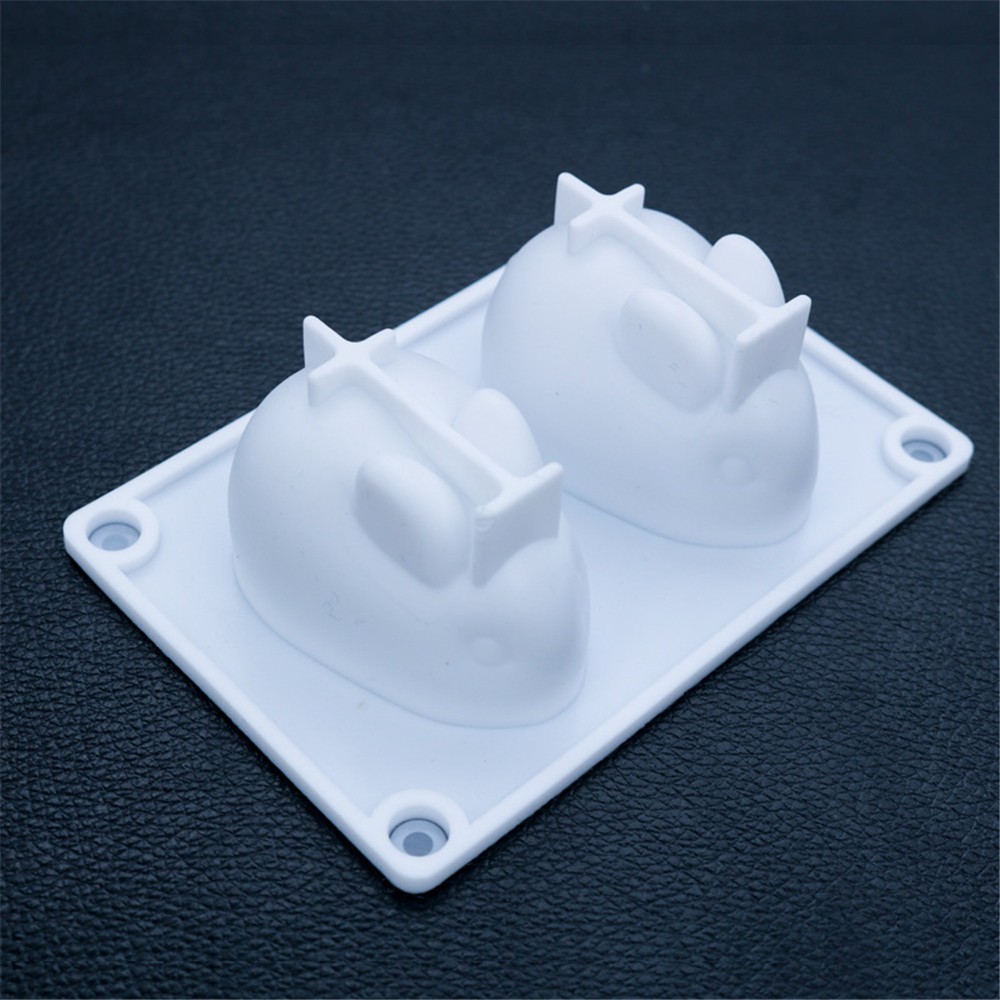 Khuôn Silicon Làm Bánh Hình Thỏ 3d Tiện Dụng