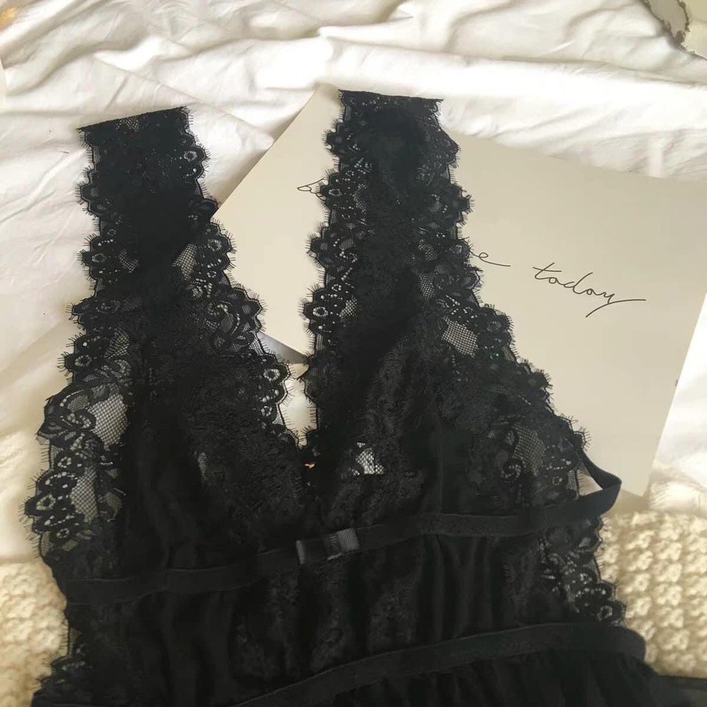 [Hàng cao cấp] Đầm ngủ 2 dây ren xuyên thấu sexy, váy ngủ hai dây ren mềm quyến rũ | BigBuy360 - bigbuy360.vn