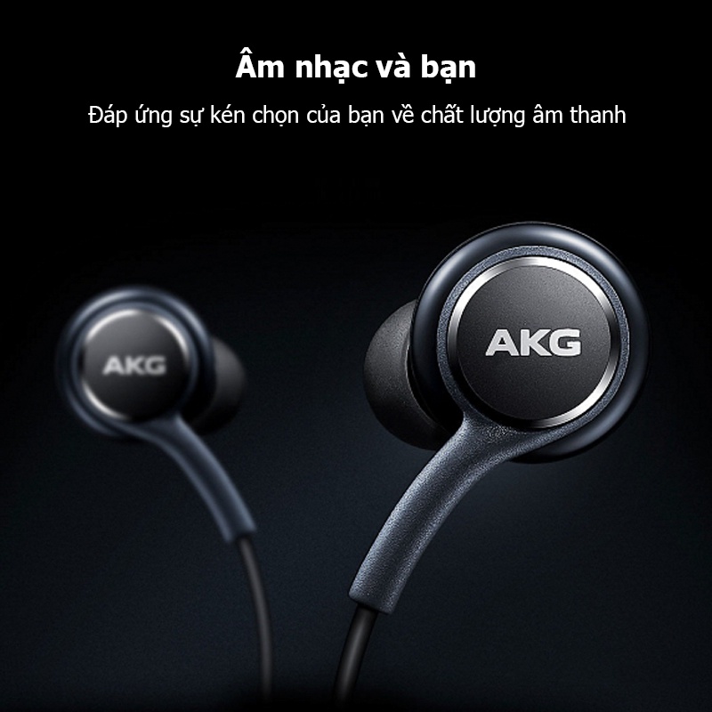 Tai nghe AKG, điều khiển dây trong tai, giảm tiếng ồn âm trầm nặng trên điện thoại di động S8 / S10