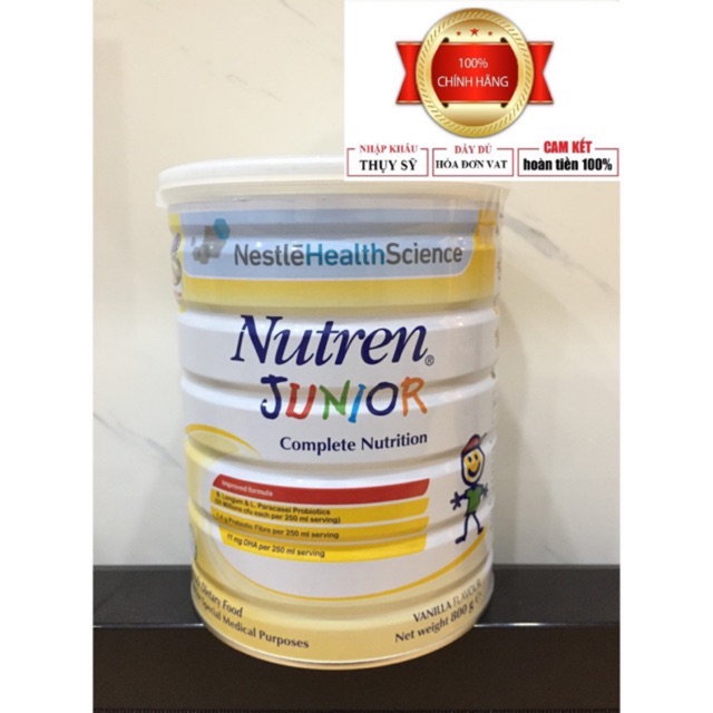 Sữa bột Nutren Junior 800g Date 2022