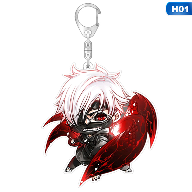 Móc khóa trang trí hình nhân vật trong Tokyo Ghoul bằng silicone