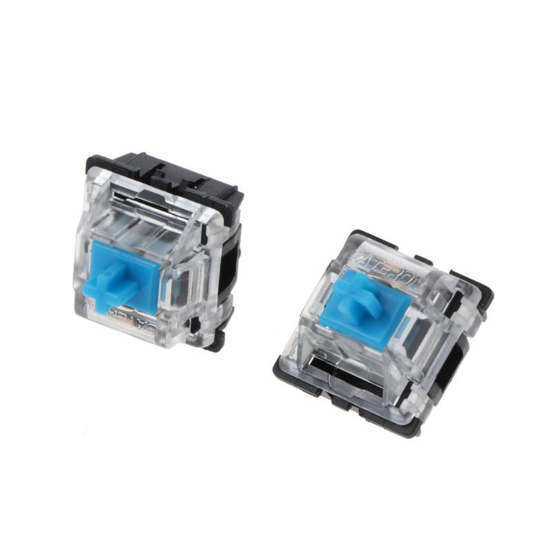 VIVI 10Pcs Mechanical Keyboard Gateron MX 3 Pin Blue Switch Transparent Case