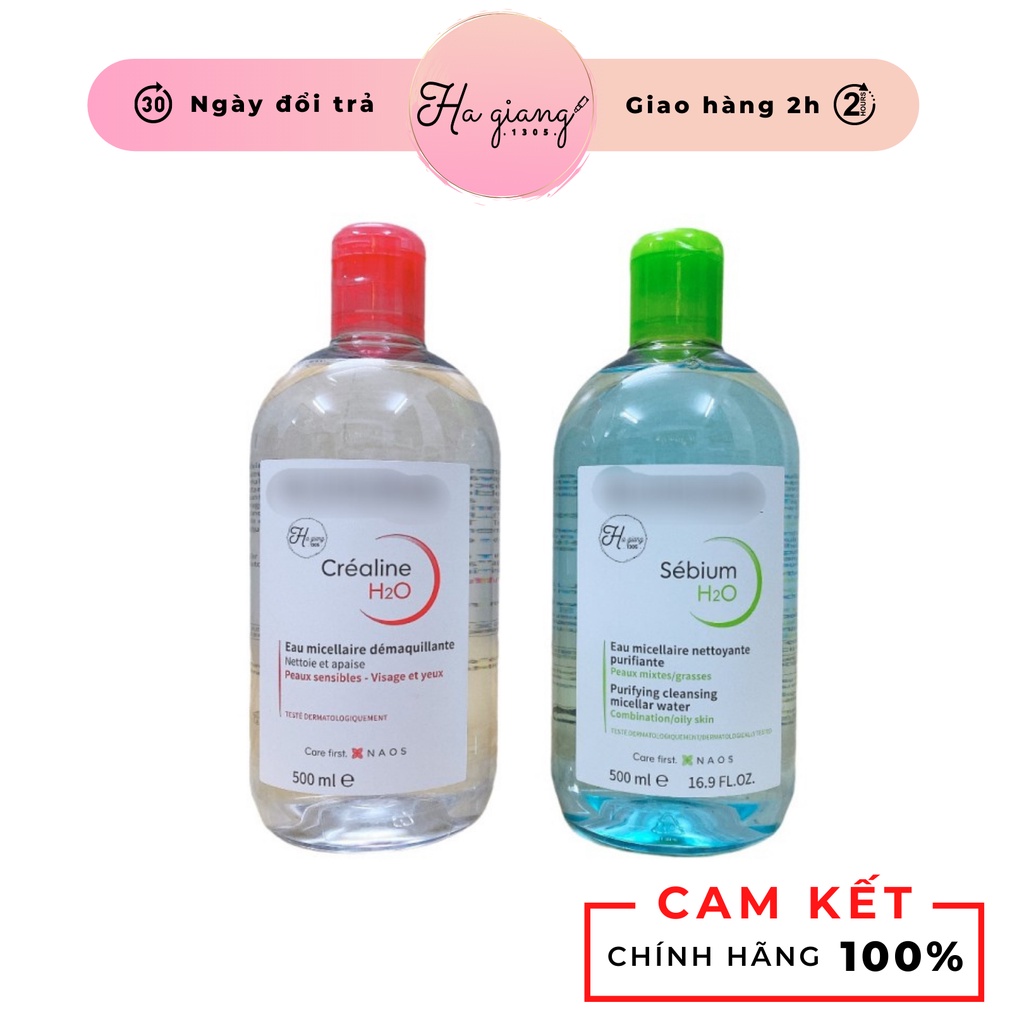 Nước tẩy trang Bio Pháp Chai to 500ml Xanh - Hồng