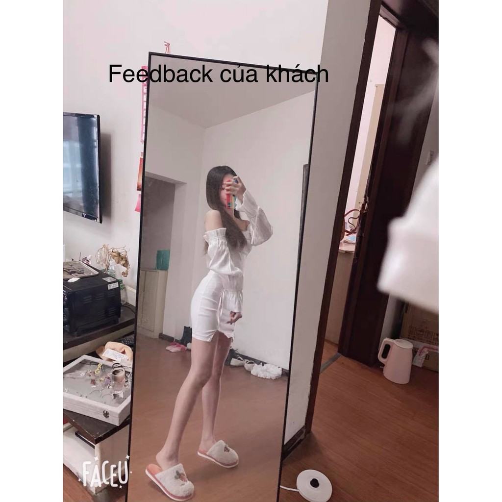 Đầm Tiểu Thư ,Váy Tiểu Thư Trễ Vai Tay Dài Dự Tiệc Cho Nữ