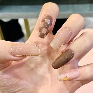 Nail box vẽ sọc caro