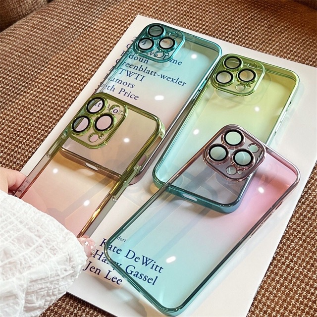Ốp Điện Thoại Cứng Mạ Màu Gradient Sang Trọng Cho Iphone 13 12 Pro Max 13 Pro 12 13 Pro Max