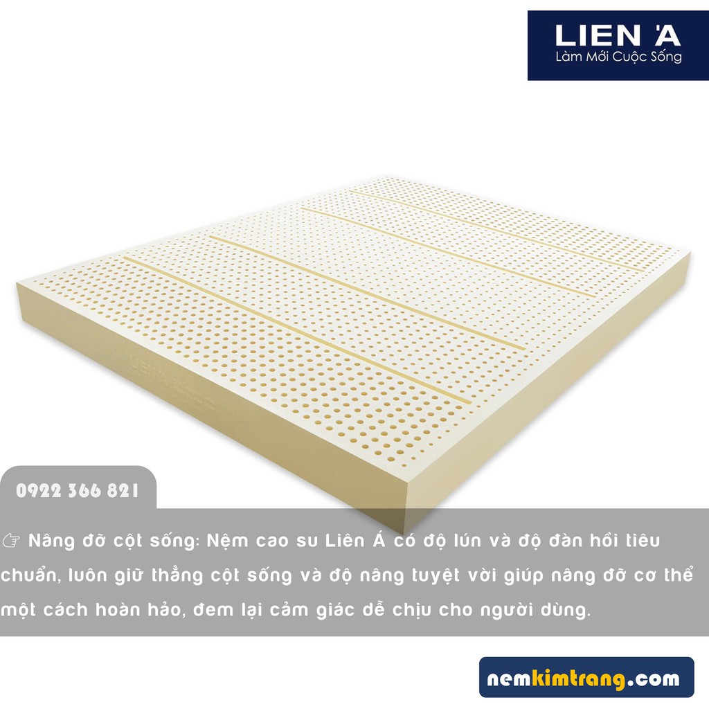 [FREE SHIP] Nệm Cao Su Liên Á 5Zone - CHÍNH HÃNG, BẢO HÀNH 12 NĂM