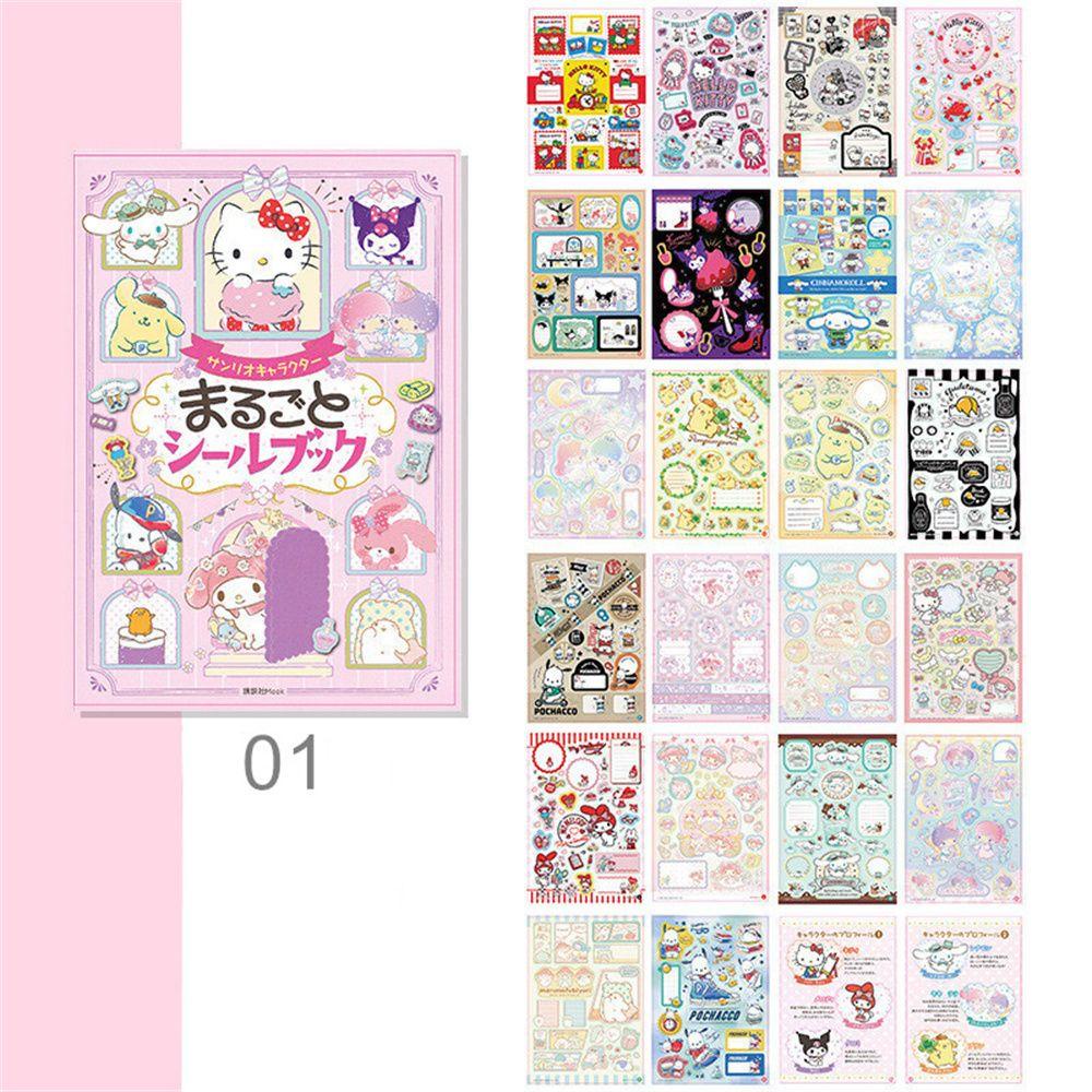 PEWANY Bộ 24 Tờ Sticker Hoạt Hình Dán Trang Trí Nhật Ký