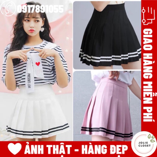 Chân Váy Tennis Váy Tennis Skirt Thủy Thủ Chữ A Dáng ngắn Váy Thiết Kế xếp ly | WebRaoVat - webraovat.net.vn