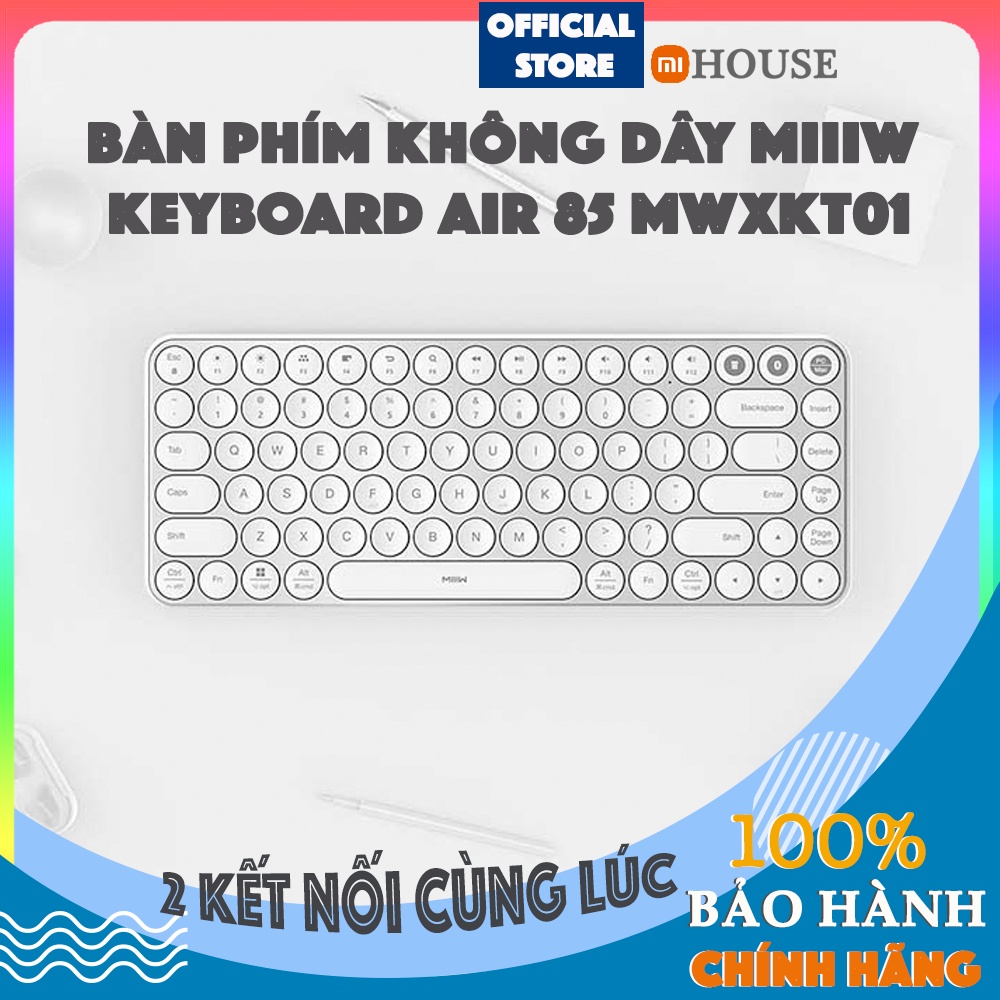 2 Thiết bị | Bàn phím không dây Hợp Kim Nhôm 𝗫𝗶𝗮𝗼𝗺𝗶 MIIIW MWBK01 - Keyboard Xiaomi MIIIW Bluetooth & 2.4GHz - MiHouse