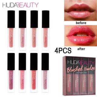 Set 4 son môi HUDA BEAUTY lâu trôi màu sắc quyến rũ cho nữ