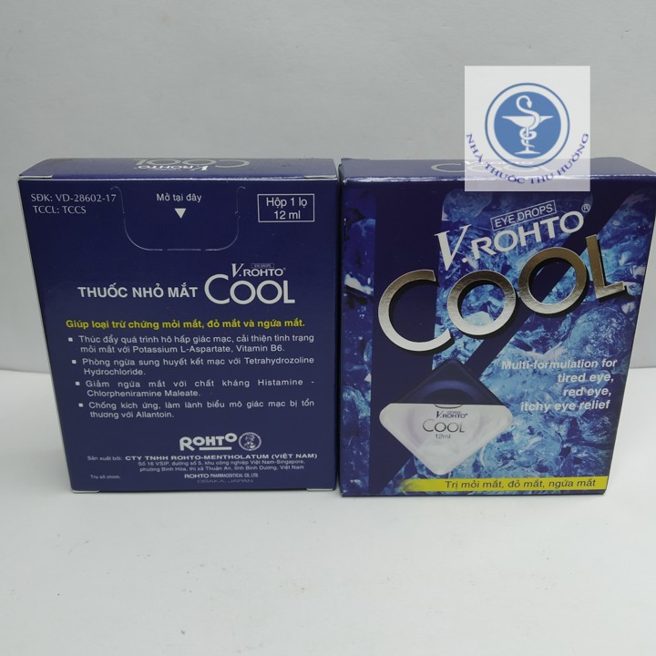 Nhỏ mắt V.Rohto Cool - Lọ 12ml | Thế Giới Skin Care