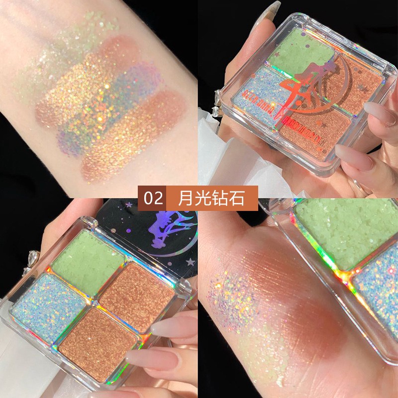 (Hàng Mới Về) Bảng Phấn Trang Điểm Mắt Gồm Bốn Màu Tiện Dụng | BigBuy360 - bigbuy360.vn