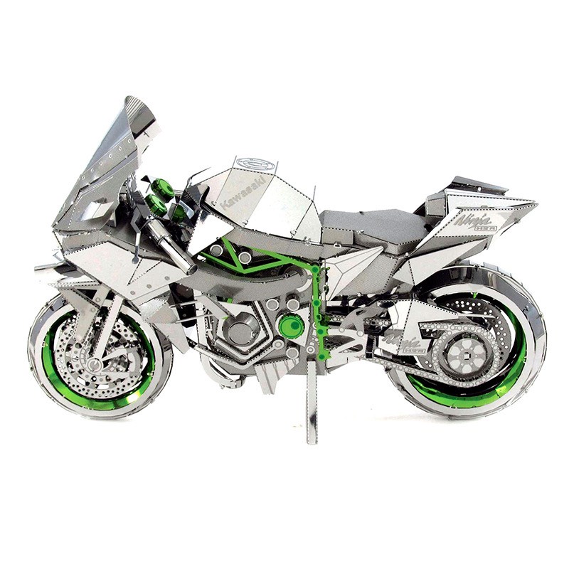 Mô hình 3D kim loại lắp ráp siêu môtô Kawasaki Ninja H2 [ Chưa Lắp ]
