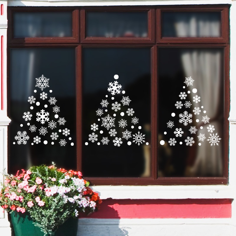 Decal noel 2024 trang trí cửa kính TUNG Home Decor Bông tuyết