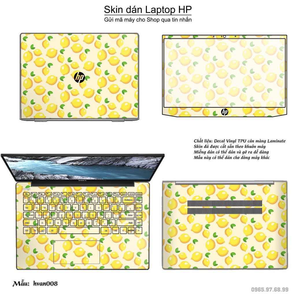 Skin dán Laptop HP in hình Hoa văn nhiều mẫu 2 (inbox mã máy cho Shop)