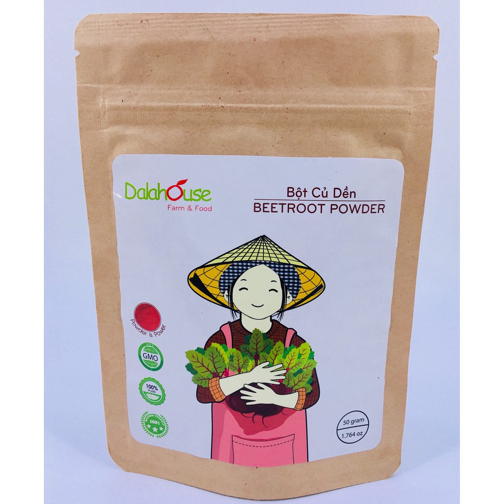 Bột Củ Dền (Beetroot Powder) Dalahouse nguyên chất 50g