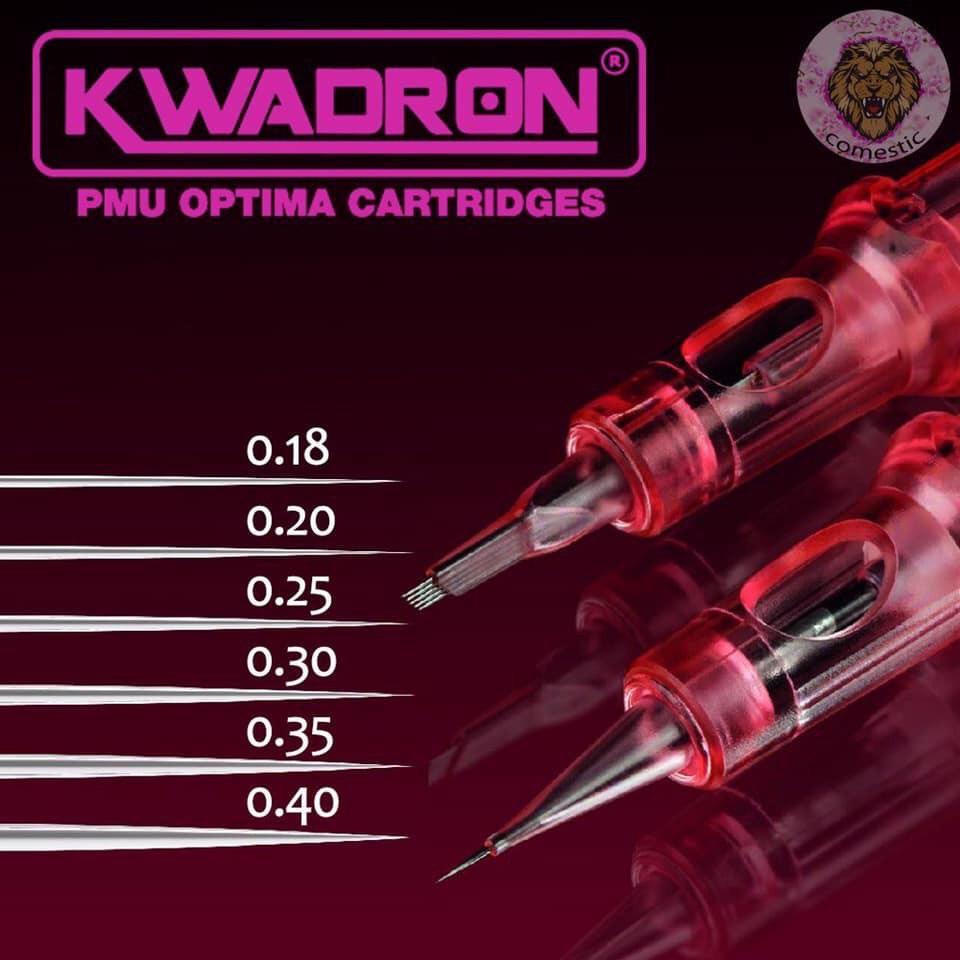 Kim KWADRON PMU, Kim Hồng Phun Xăm Chính Hãng Hộp 20 Cây