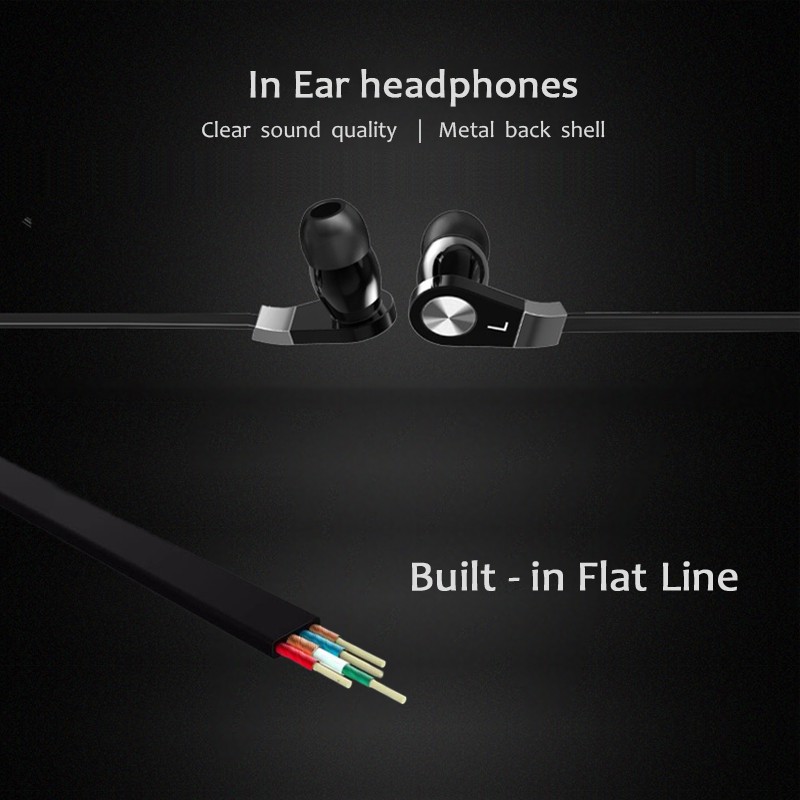 Tai nghe âm thanh nổi và trầm tích hợp micro cho IPXiaomi Samsung