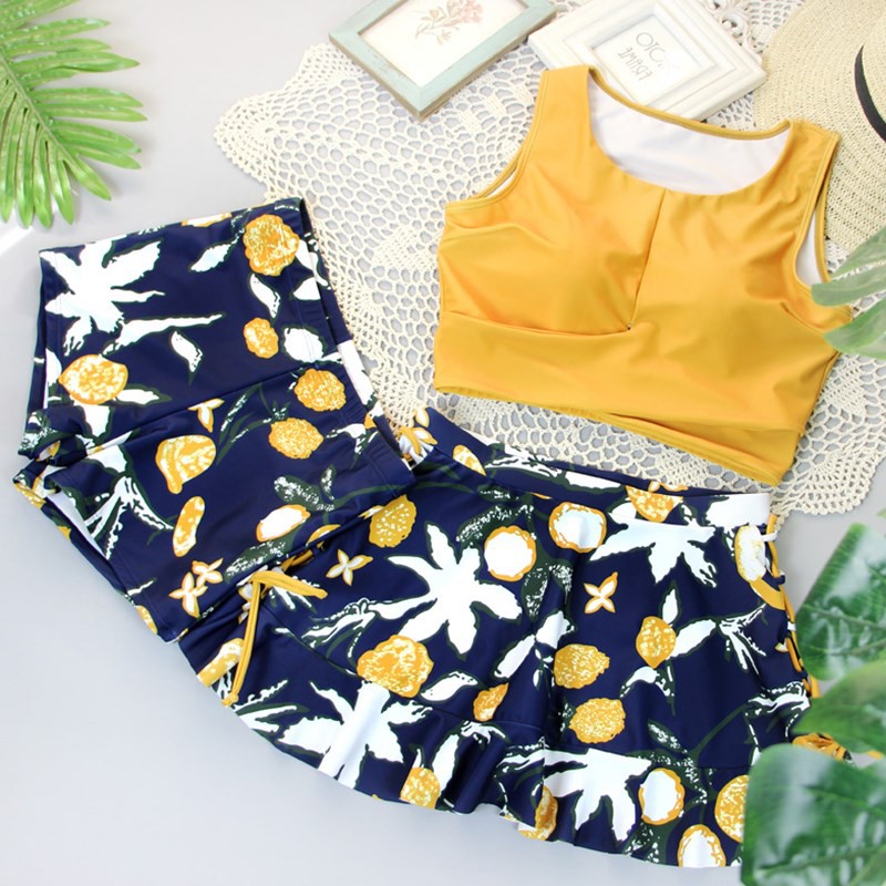 Bộ đồ bơi bikini hai mảnh 3 chi tiết đi tắm biển nữ - Dễ thương