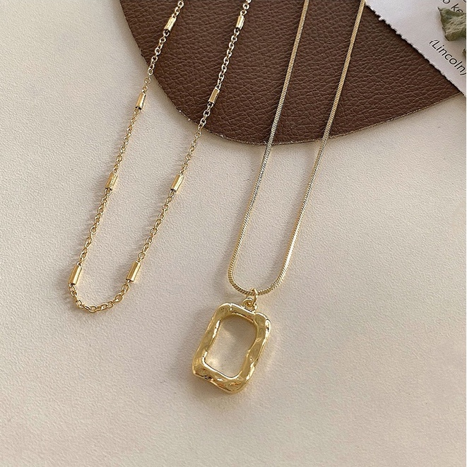 Dây chuyền hai lớp đơn giản sang trọng thời trang