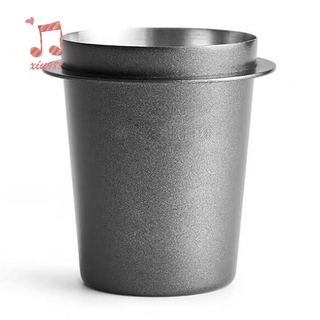 【Hot Sell】Stainless Steel Dosing Cup Coffee Sniffing Mug Powder Feeder for 58mm Espresso Machine Portafilter Coffee Tamper, Black