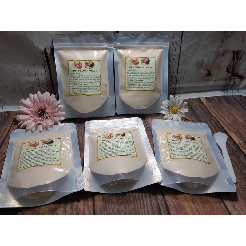 1kg Mặt nạ dẻo vàng collagen 24 giá sỉ handmade